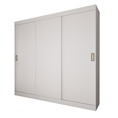 Guarda-Roupa Solteiro Triunfo 3 Portas 2 Gavetas Branco - Panorama Móveis