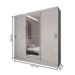 Guarda-Roupa Solteiro Triunfo 3 Portas 2 Gavetas com Espelho Branco - Panorama Móveis