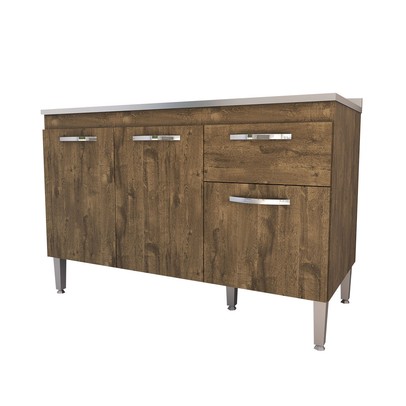 Balcão de Cozinha para Pia Vieira 3 Portas 1 Gaveta Itaúba - Pnr Móveis