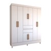 Guarda-Roupa Solteiro Leal 8 Portas 2 Gavetas Branco - Panorama Móveis