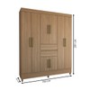 Guarda-Roupa Solteiro Leal 8 Portas 2 Gavetas Amendola Touch - Panorama Móveis
