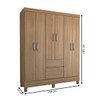 Guarda-Roupa Casal Sena 6 Portas 2 Gavetas Amêndola Touch - Panorama Móveis