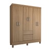 Guarda-Roupa Casal Sena 6 Portas 2 Gavetas Amêndola Touch - Panorama Móveis