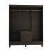 Guarda-Roupa Casal Sena 6 Portas 2 Gavetas ébano - Panorama Móveis