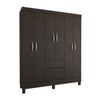 Guarda-Roupa Casal Sena 6 Portas 2 Gavetas ébano - Panorama Móveis