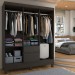 Guarda-Roupa Casal Sena 6 Portas 2 Gavetas ébano - Panorama Móveis
