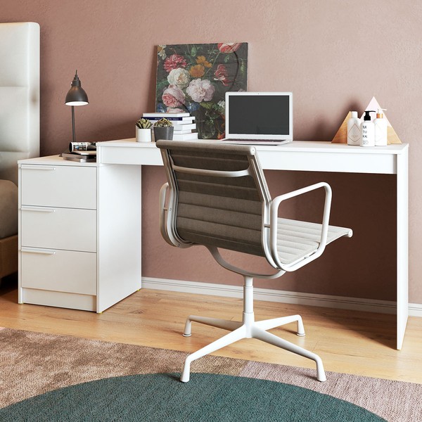 Mesa Escrivaninha Infantil 3 Gavetas Branco - Brv