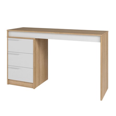 Mesa Escrivaninha Infantil 3 Gavetas Lamina Mel/Branco - Brv