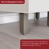 Bancada de Cozinha Kit Ilha Gourmet Connect 2 Portas 3 Gavetas Ripado Ce814 Duna/Off White - Henn
