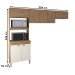 Cozinha Compacta Viena 7 Portas 2 Prateleiras Canelato Rustico/Off White - Atualle Móveis