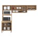 Cozinha Compacta Viena 7 Portas 2 Prateleiras Canelato Rustico/Off White - Atualle Móveis