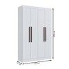 Guarda-Roupa Solteiro New Recife 4 Portas 2 Gavetas Branco - Doripel