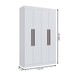 Guarda-Roupa Solteiro New Recife 4 Portas 2 Gavetas Branco - Doripel