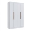 Guarda-Roupa Solteiro New Recife 4 Portas 2 Gavetas Branco - Doripel