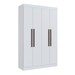 Guarda-Roupa Solteiro New Recife 4 Portas 2 Gavetas Branco - Doripel