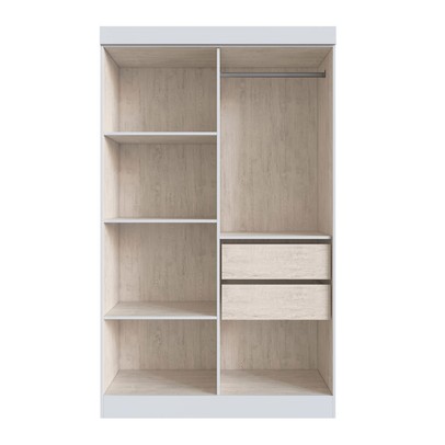 Guarda-Roupa Solteiro New Recife 4 Portas 2 Gavetas Branco - Doripel