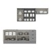 Cozinha Completa Americana 8 Portas 3 Gavetas com Vidro 100% Mdf  Cinza - Henn