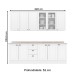 Cozinha Completa Americana 11 Portas 3 Gavetas com Vidro 100% Mdf Branco - Henn