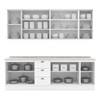 Cozinha Completa Americana 11 Portas 3 Gavetas com Vidro 100% Mdf Branco - Henn