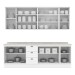 Cozinha Completa Americana 11 Portas 3 Gavetas com Vidro 100% Mdf Branco - Henn
