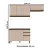 Cozinha Compacta Connect 7 Portas 2 Gavetas 100% Mdf Duna/Cristal - Henn