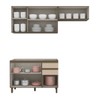 Cozinha Compacta Connect 7 Portas 2 Gavetas 100% Mdf Duna/Cristal - Henn