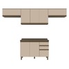 Cozinha Compacta Connect 8 Portas 2 Gavetas 100% Mdf Duna/Cristal - Henn
