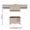 Cozinha Compacta Connect 8 Portas 2 Gavetas 100% Mdf Duna/Cristal - Henn