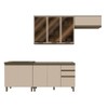 Cozinha Compacta Connect 9 Portas 2 Gavetas com Vidro 100% Mdf Duna/Cristal - Henn