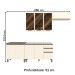 Cozinha Compacta Connect 9 Portas 2 Gavetas com Vidro 100% Mdf Off White - Henn