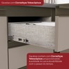 Bancada de Cozinha Kit Ilha Gourmet Connect 2 Portas 3 Gavetas Ripado Duna/Cristal - Henn