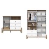 Quarto de Bebê Completo Ternura 5 Portas 5 Gavetas Branco/Jequitibá - Henn