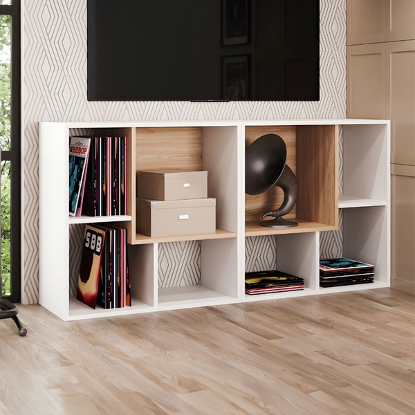 Nicho Organizador Sonho 8 Prateleiras Branco/Aveiro - Movelbras