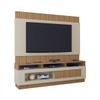 Estante para TV Até 65 Polegadas Toronto 1 Porta Ripado 3d com Espelho Canelato/Natura/Off White - Atualle Móveis