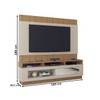 Estante para TV Até 65 Polegadas Toronto 1 Porta Ripado 3d com Espelho Canelato/Natura/Off White - Atualle Móveis