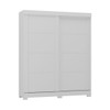 Guarda-Roupa Solteiro Montana 2 Portas 2 Gavetas Branco Brilho - Atualle Móveis