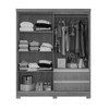 Guarda-Roupa Solteiro Condor 3 Portas 2 Gavetas Ripado 3d Flex Canelato/Natura/Off White - Atualle Móveis