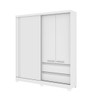 Guarda-Roupa Solteiro Condor 3 Portas 2 Gavetas Ripado 3d Flex Branco - Atualle Móveis