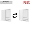 Guarda-Roupa Solteiro Condor 3 Portas 2 Gavetas Ripado 3d Flex Branco - Atualle Móveis