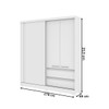 Guarda-Roupa Solteiro Condor 3 Portas 2 Gavetas Ripado 3d Flex Branco - Atualle Móveis