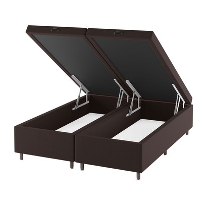 Base de Cama Box Queen Sonata com Baú Marrom - Vian