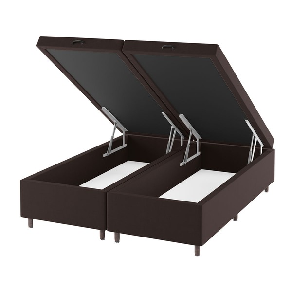 Base de Cama Box Queen Sonata com Baú Marrom - Vian