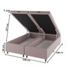 Base de Cama Box Queen Sonata com Baú Turkey/Rose - Vian