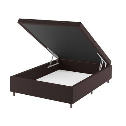 Base de Cama Box Casal Sonata com Baú Marrom - Vian