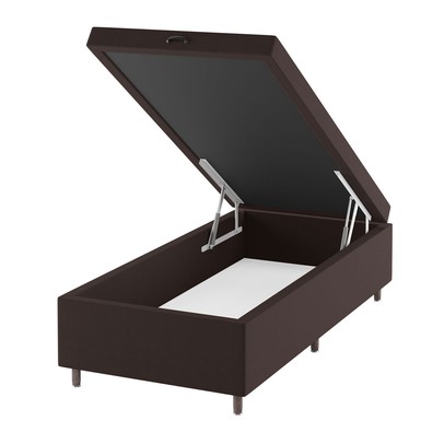 Base de Cama Box Solteiro Sonata com Baú Marrom - Vian
