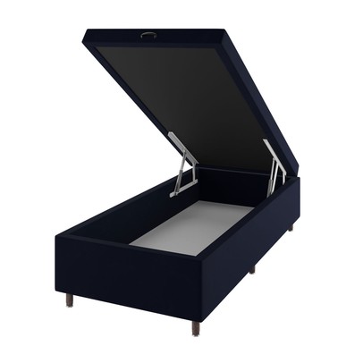 Base de Cama Box Solteiro Sonata com Baú Turkey/Azul - Vian