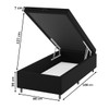 Base de Cama Box Solteiro Sonata com Baú Veludo Preto - Vian