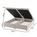 Base de Cama Box Queen Vision com Baú Turkey/Creme - Vian