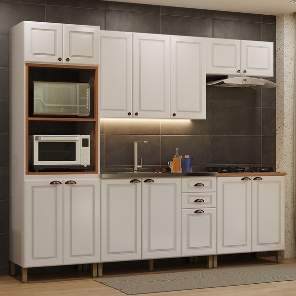 Cozinha Completa Firenze 14 Portas 2 Gavetas 6171.110 Branca - Indekes
