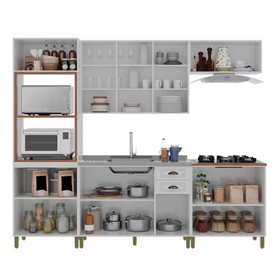 Cozinha Completa Firenze 14 Portas 2 Gavetas 6171.110 Branca - Indekes